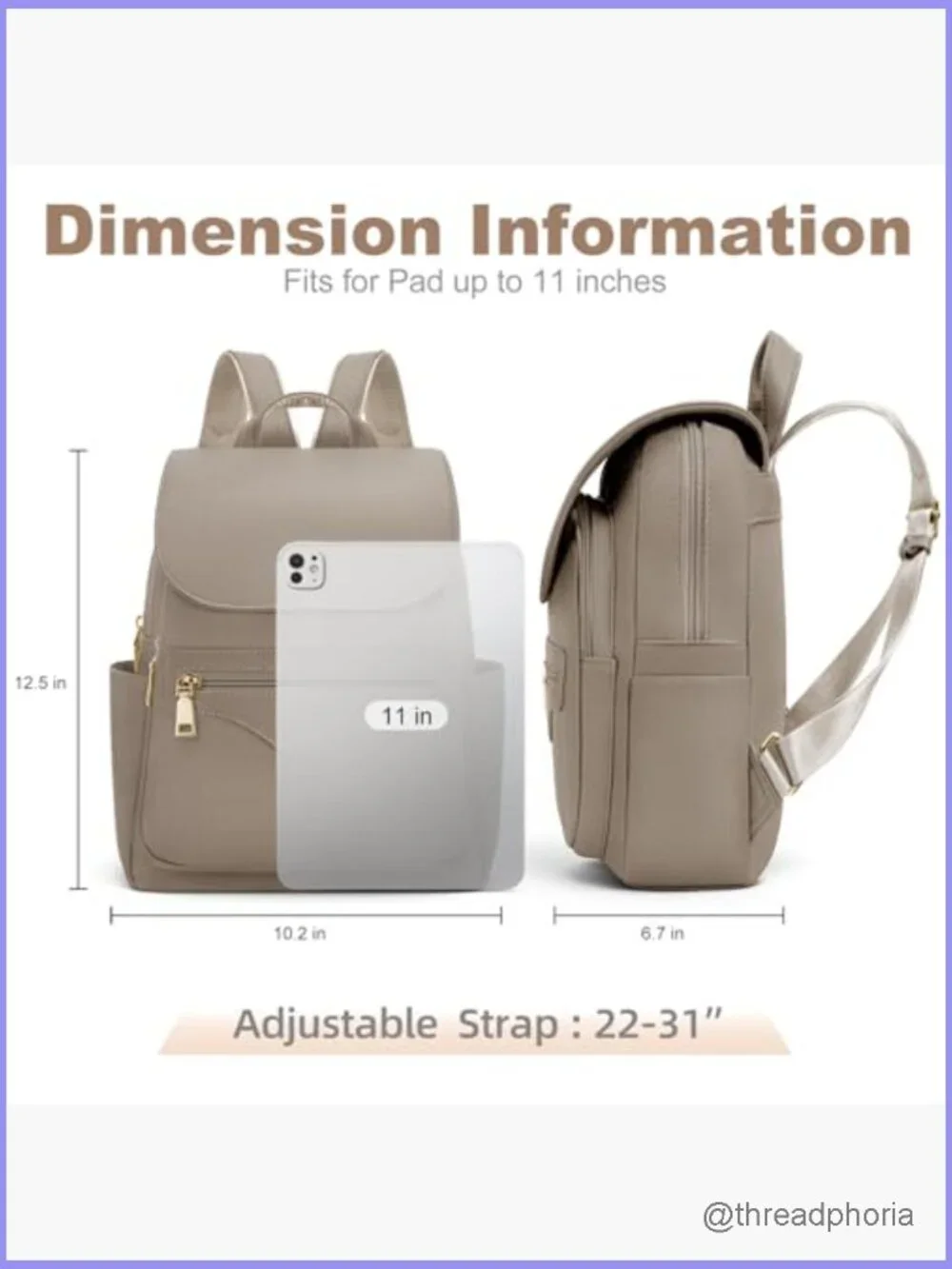 Women's Mini Backpack Purse with RFID Wallet & Tablet Sleeve